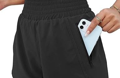 BMJL Women’s High-Waisted Running Shorts with Side Pocket – Comfortable, Stylish & Practical