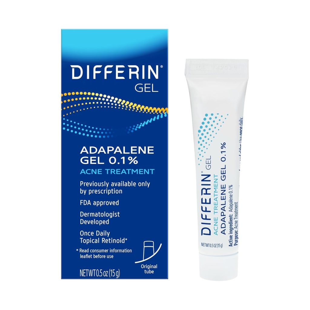 Differin Adapalene 0.1% Acne Treatment Gel – Over-the-Counter Retinoid for Clearer Skin