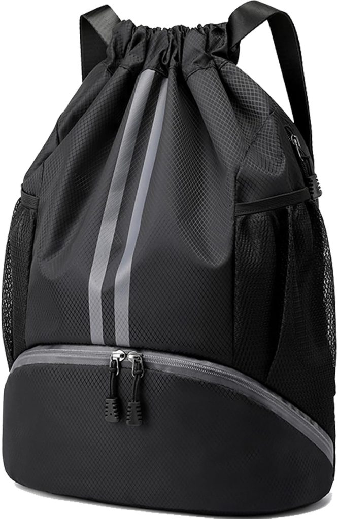 Hoedia Sports Drawstring Backpack with Shoe Compartment Review — Waterproof & Spacious Gym Bag