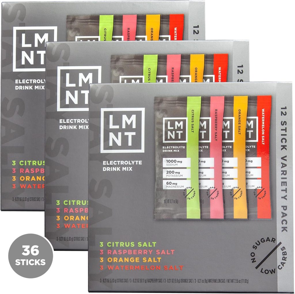 LMNT Zero Sugar Electrolytes – Hydration Drink Mix with Sodium, Potassium & Magnesium