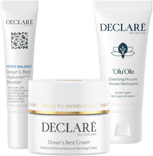 Declaré Hydro Balance Ocean's Best Set hydrating skincare gift set for daily moisture and skin balance