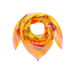 Codello luxury pongé silk scarf with sun motif elegant women's fashion accessory