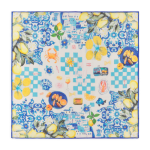 Codello pure silk scarf with lemon print luxury fashion accessory inspired by Mediterranean style